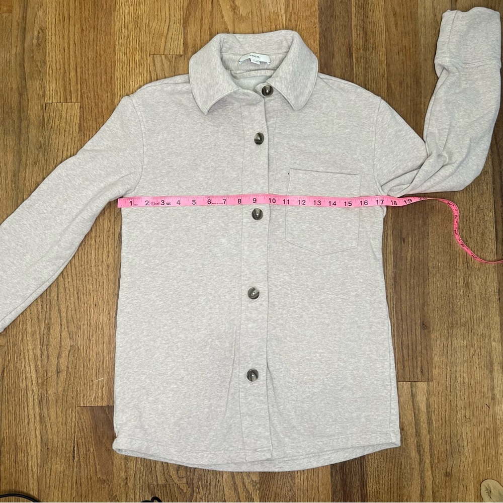 VINCE Womens oversized soft shirt tan jacket shacket size XS - Picture 11 of 13